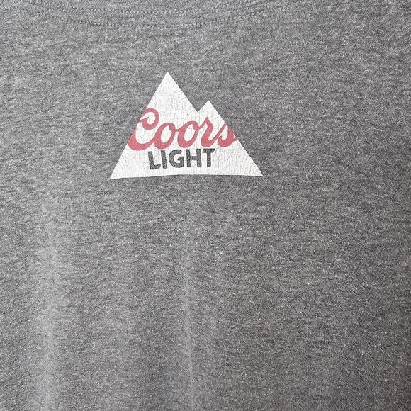 Coors Light Beer Made To Chill Gray Short Sleeve Tee Tshirt Womens‎ Size L Large - Picture 6 of 11